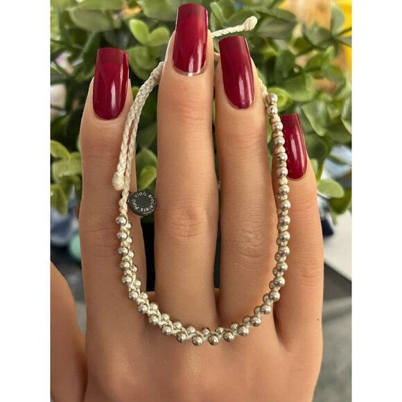 Pura Vida Silver Beaded Beige Bracelet - Picture 4 of 4